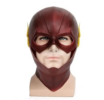 Masca Flash Cosplay Barry Allen Full Face Latex Maske - Halloween Party - Voksen