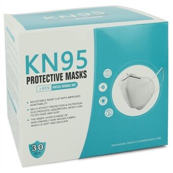 Kn95 Mask by Kn95 - Thirty (30) KN95 Masks, Adjustable Nose Clip, Soft non-woven fabric, FDA and CE Approved (Unisex) 1 size - til kvinder