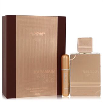 Al Haramain Amber Oud Gold Edition Extreme by Al Haramain - Gift Set 100 ml 3.4 Pure Perfume Spray + 0.34 oz Refillable Spray - til kvinder
