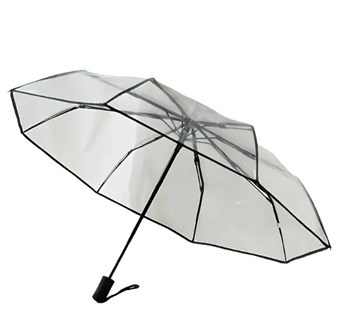 Gennemsigtig Paraply Sammenklappelig - 54 x 98 cm - 1 stk