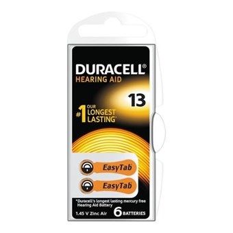 Duracell Activair 13 Høreapparat Batteri - 6 stk