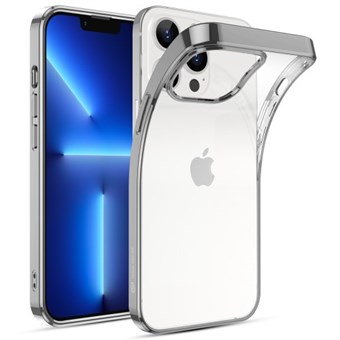 iPhone 13 Pro Max - Transparent cover med sølvkant