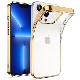 iPhone 13 Pro Max - Transparent cover med guldmellemkant