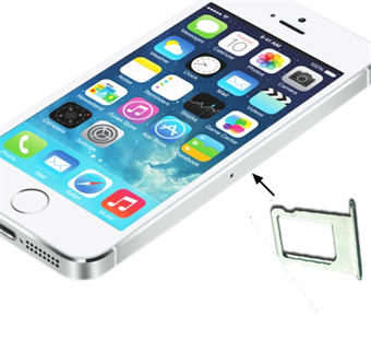 Nano sim kort holder iPhone 5/5S (sølv)