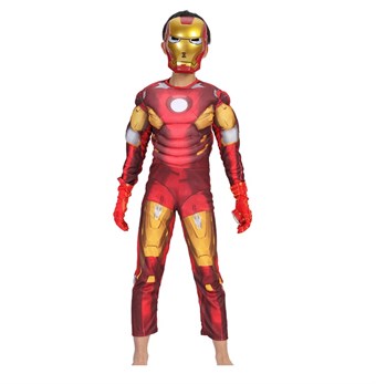 Iron Man - Avengers - Kostume Børn - Inkl. Maske + Dragt - Large (130-140 cm)