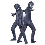 Spiderman Black Tight Kostume - Børn - Inkl. Dragt + Maske - Large - 120-130 cm