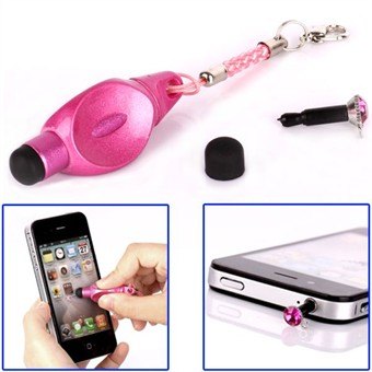 Multifunktions mini strap touch pen (Pink)