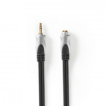 Stereo Audio kabel | 3.5 mm Hanstik | 3.5 mm Hunstik | Guldplateret | 10.0 m | Runde | Antracit | Box