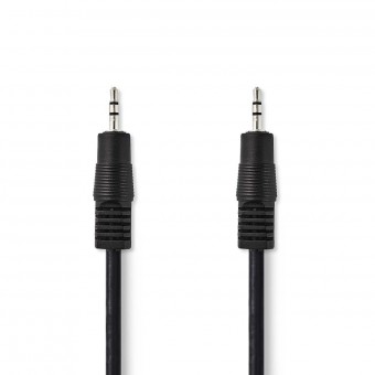 Stereo Audio kabel | 2.5 mm Hanstik | 2.5 mm Hanstik | Nikkelplateret | 1.00 m | Runde | Sort | Plastikpose