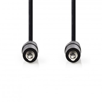 Stereo Audio kabel | 3.5 mm Hanstik | 3.5 mm Hanstik | Nikkelplateret | 0.50 m | Runde | Sort | Mærke