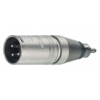 Xlr Adapter XLR 3-Pin Han - RCA Han Sølv