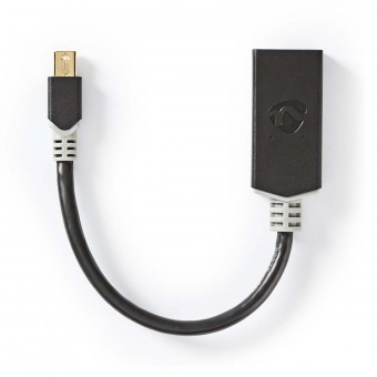 Mini DisplayPort kabel | DisplayPort 1.4 | Mini DisplayPort han | HDMI ™ -udgang | 48 Gbps | Guldplateret | 0.20 m | Runde | PVC | Antracit | Plastikpose