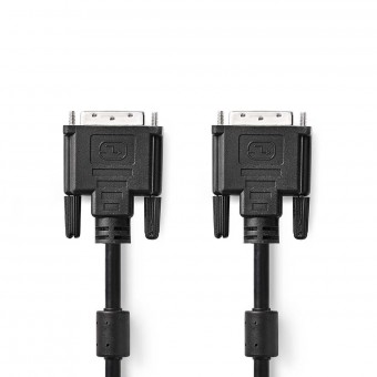 DVI-kabel | DVI-D 24 + 1-pin han | DVI-D 24 + 1-pin han | 2560x1600 | Nikkelplateret | 2.00 m | PVC | Sort | Box