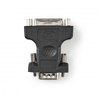 VGA-adapter | VGA Han | DVI-I 24+5-Pins Hun | Nikkelplateret | Lige | Antal produkter i pakken: 1 stk. | ABS / Metal | Sort | Blister