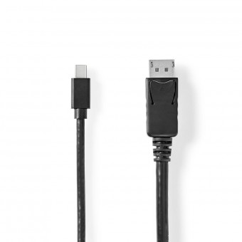 Mini DisplayPort kabel | DisplayPort 1.4 | Mini DisplayPort han | DisplayPort Han | 48 Gbps | Nikkelplateret | 2.00 m | Runde | PVC | Sort | Blister