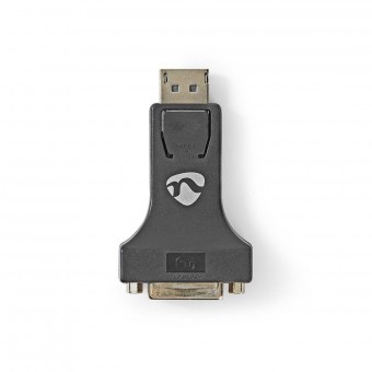 DisplayPort adapter | DisplayPort Han | DVI-I 24+5-Pins Hun | Nikkelplateret | Lige | ABS | ABS | Sort | Blister