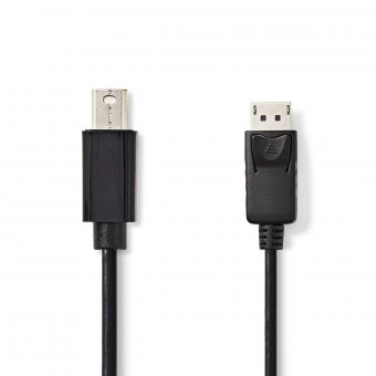 Mini DisplayPort kabel | DisplayPort 1.2 | Mini DisplayPort han | DisplayPort Han | 21.6 Gbps | Nikkelplateret | 1.00 m | Runde | PVC | Sort | Plastikpose