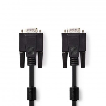 VGA-kabel | VGA Han | VGA Han | Nikkelplateret | Maksimal opløsning: 1280x768 | 2.00 m | Runde | ABS | Sort | Plastikpose