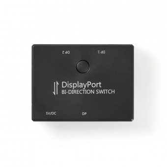 DisplayPort Switch | 2-Port port(s) | Bi-direktionel switch | USB Drevet | Maksimal opløsning: 4K@60Hz | Sort | Box