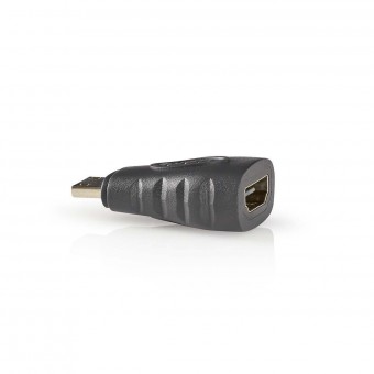HDMI™ Adapter | HDMI™ Mini-stik | HDMI™ Hun | Guldplateret | Lige | ABS | Antracit | 1 stk. | Box