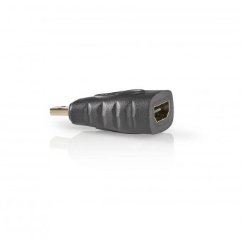 HDMI™ Adapter | HDMI™ Micro-stik | HDMI™ Hun | Guldplateret | Lige | ABS | Antracit | 1 stk. | Window Box