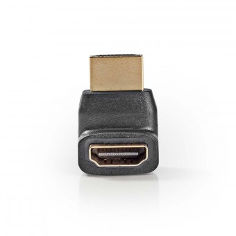 HDMI™ Adapter | HDMI™ Stik | HDMI™ Hun | Guldplateret | Vinkel 270° | ABS | Sort | 1 stk. | Box