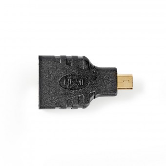 HDMI™ Adapter | HDMI™ Micro-stik | HDMI™ Hun | Guldplateret | Lige | ABS | Sort | 1 stk. | Box