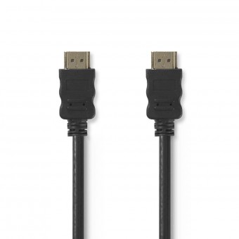 High Speed ​​HDMI ™ kabel med Ethernet | HDMI™ Stik | HDMI™ Stik | 4K@30Hz | 18 Gbps | 50.0 m | Runde | PVC | Sort | Mærke