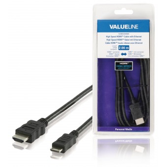 High Speed Hdmi Kabel Med Ethernet HDMI-Stik - HDMI Mini Male 2.00 m Sort