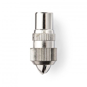 IEC (Coax) Stik | Lige | Han | Nikkelplateret | 75 Ohm | Skru | Kabeldiameter: 7.0 mm | Metal | Sølv | 2 stk. | Plastikpose