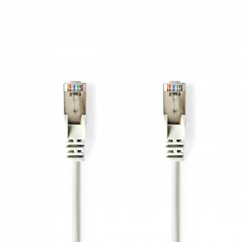 Cat 5e kabel | SF/UTP | RJ45 Han | RJ45 Han | 1.00 m | Runde | PVC | Hvid | Blister