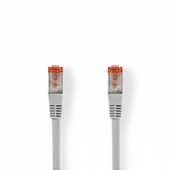 Kat 6 kabel | RJ45 Han | RJ45 Han | S/FTP | 10.0 m | Runde | LSZH / PVC | Grå | Box