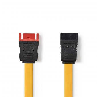 SATA kabel | 6 Gbps | SATA 7-Pin Hun | SATA 7-Pin Han | PVC | 0.50 m | Fladt | PVC | Gul | Plastikpose