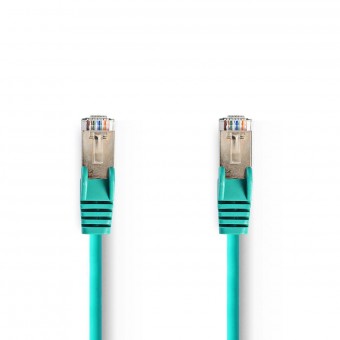 Cat 5e kabel | SF/UTP | RJ45 Han | RJ45 Han | 0.30 m | Runde | PVC | Grøn | Plastikpose