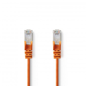 Cat 5e kabel | SF/UTP | RJ45 Han | RJ45 Han | 3.00 m | Runde | PVC | Orange | Plastikpose