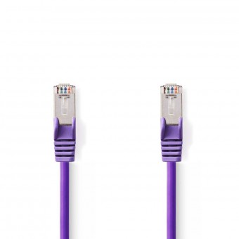 Cat 5e kabel | SF/UTP | RJ45 Han | RJ45 Han | 2.00 m | Runde | PVC | Violet | Plastikpose