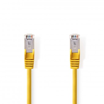 Cat 5e kabel | SF/UTP | RJ45 Han | RJ45 Han | 1.00 m | Runde | PVC | Gul | Plastikpose