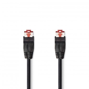 Kat 6 kabel | RJ45 Han | RJ45 Han | U/UTP | 30.0 m | Runde | PVC | Sort | Plastikpose