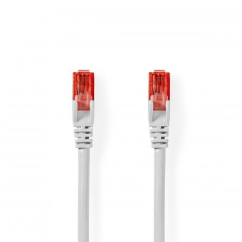 Kat 6 kabel | RJ45 Han | RJ45 Han | U/UTP | 30.0 m | Runde | PVC | Hvid | Plastikpose
