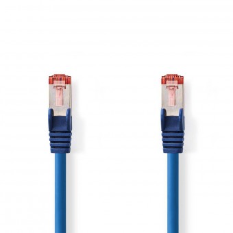 Kat 6 kabel | RJ45 Han | RJ45 Han | S/FTP | 10.0 m | Runde | LSZH | Blå | Plastikpose