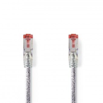 Kat 6 kabel | RJ45 Han | RJ45 Han | S/FTP | 10.0 m | Runde | LSZH | Gennemsigtig | Plastikpose