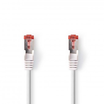 Kat 6 kabel | RJ45 Han | RJ45 Han | S/FTP | 15.0 m | Runde | LSZH | Hvid | Plastikpose