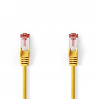 Kat 6 kabel | RJ45 Han | RJ45 Han | S/FTP | 10.0 m | Runde | LSZH | Gul | Plastikpose