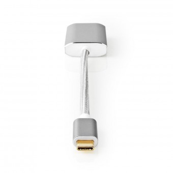 USB-adapter | USB 3.2 Gen 1 | USB-C™ Han | DisplayPort Hun | Power delivery | 0.20 m | Runde | Guldplateret | Flettet / Nylon | Sølv | Cover Window Box