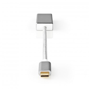 USB-adapter | USB 3.2 Gen 1 | USB-C™ Han | Mini DisplayPort Hunstik | 0.20 m | Runde | Guldplateret | Flettet / Nylon | Sølv | Cover Window Box