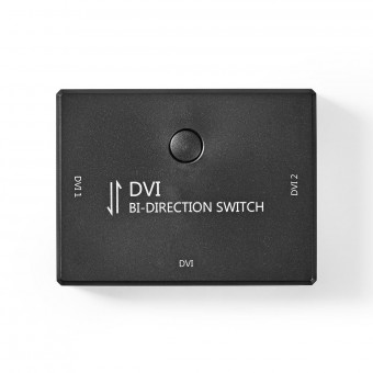 DVI switch | 2-Port port(s) | Tilslutninger indgang: 1x DVI-I / 2x DVI-I Hun | Tilslutninger udgang: 1x DVI-I / 2x DVI-I Hun | 165 mHz | Kontakt | Sort