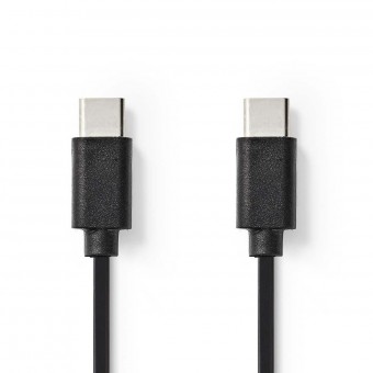 USB-kabel | USB Type-C™ Han | USB-C ™ han | Nikkelplateret | 1.00 m | Runde | PVC | Sort | Blister
