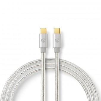 USB-kabel | USB 3.2 Gen 1 | USB-C™ Han | USB-C™ Han | 4K@60Hz | 5 Gbps | Guldplateret | 1.00 m | Runde | Flettet / Nylon | Aluminium | Cover Window Box