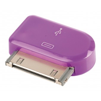 30-Pin Adapter Apple Stik 30-Pin - USB Micro B Hun Violet
