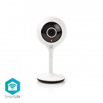 SmartLife Indendørs Kamera | Wi-Fi | HD 720p | Cloud / microSD (Ikke inkluderet) | Nattesyn | Android™ / IOS | Hvid